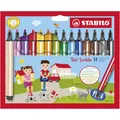STABILO Trio Scribbi 14er Set Gefederter Dreikant-Filzstift 14 Farben Pack