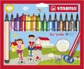 Gefederter Dreikant-Filzstift - STABILO Trio Scribbi - 14er Pack - mit 14 versch