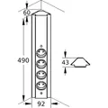 THEBO Energie-Ecksäule ST 3072/490 in SCHWARZ / Mehrfachsteckdose / Ecksteckdose
