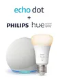 Amazon Echo Dot 5. Gen Smart Lautsprecher weiß + Philips Hue White Smart Bulb