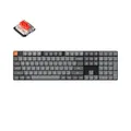 Keychron K5 Max Ultraflache kabellose mechanische Tastatur, QMK/VIA programmierbar, 3-Modus Bluetooth/2.4 GHz/Kabel mit weiß LED, Low Profile Gateron Red Switch, PBT Tastenkappen