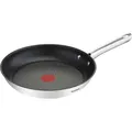 Tefal Bratpfanne Küche Duetto 32 cm Induktion Edelstahl Antihaftvers - Silber