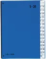 PAGNA Pultordner Color, DIN A4, 1 - 31, 31 Fächer, blau