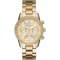 MICHAEL KORS Chronograph BRYANT MK6356, Quarzuhr, Armbanduhr, Damenuhr, Stoppfunktion, Edelstahlarmband goldfarben