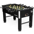 Buckshot Kickertisch 141x77x89 cm - 60KG - Schwarz Tischfussball mit 2 Bälle