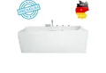 Basera® Whirlpool-Badewanne PREMIUM Indoor Whirlpool Badewanne Palau 180 x 80 cm, (Komplett-Set), mit 20 Massagedüsen, Heizung, Wasserdesinfektion, Bodenansaugung, W...