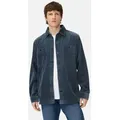 camel active Hemdjacke mit Druckknöpfen Langarm Markenlabel blau XL (54)