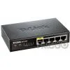 DLink D-Link Fast Ethernet Switch DES-1005P/E | 5-Port | 1x PoE (802.3af, 15,4W) | lüfterlos | Desktop | Metallgehäuse | schwarz