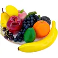 Künstliche Früchte Dekoration Obst Requisiten Korb 12 Stück, realistische Farben