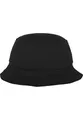 Flexfit Cotton Twill Bucket Hat - Unisex Anglerhut für Damen und Herren, einfarbig, mit patentiertem Band, Farbe Schwarz, one Size