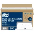 Tork Papierhandtücher H3 Advanced, 2-lagig 290190 , 1 Paket = 15 Bündel x 250 = 3.750 Tücher