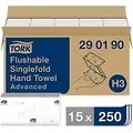 Tork Advanced Papierhandtücher H3 Z-falz Weiß 2-lagig 290190 15 Stück à 250 Blatt