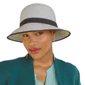 House of Ord Cape Town Anna Bucket Sommerhut UV Schutz UPF50+ Strand Hut Damen Sonnenhut - M/58cm - Größe: M/L: 58 cm Farbe: Schwarz/Weiß