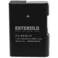 EXTENSILO Akku kompatibel mit Nikon DSLR D3100, D3200, D3300 Kamera (1100mAh, 7,4V, Li-Ion) mit Infochip