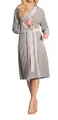 Vossen Damen Bademantel Juno grau meliert, 40/42