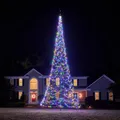 Fairybell LED-Weihnachtsbaum für draußen im Fahnenmast - 8 Meter - 1500 LEDs - Multi Colour