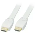 Lindy HDMI 1.3/1.4 Premium 5.0m - Kabel - Digital / Display / Video Flachkabel CAT 2 Abgeschirmt 5 m - 19-polig - Weiß