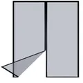 Apalus VP Fliegengitter Tür 90x210 cm Magnet Insektenschutz Klett