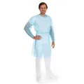 100 Stück Hygonorm Kittel Med Eco mit Armgummi | PP, blau, L, L: 115cm, Umfang: 140cm, Karton, Vlieskittel, Einwegkittel, Schutzkittel, Einmalkittel aus Vlies, Besucherkittel, Besuchermantel