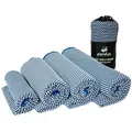 pandoo Reisehandtuch Reisehandtuch mit Bambus Aktivkohlefasern blau 80 cm x 160 cm