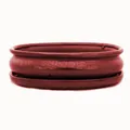 Bonsai-Schale mit Unterteller Gr. 3 - oval O47 - rot - L 19cm - B 13,5cm - H 5cm