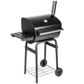 TecTake GmbH Holzkohlegrill mit Deckel und Thermometer - schwarz 401172