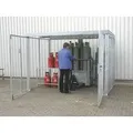 Gasflaschencontainer B2100xT1500xH2190mm m.Dach m.Doppelflügeltür BAUER