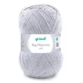 GRÜNDL WOLLE BIG MAMMA UNI 400 g MITTELGRAU HANDSTRICKGARN 100g/2,45€