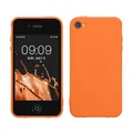 kwmobile Hülle kompatibel mit Apple iPhone 4 / 4S Hülle - weiches TPU Silikon Case - Cover geeignet für kabelloses Laden - Fruity Orange