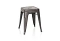 hjh OFFICE Sitzhocker VANTAGGIO Hocker Metall Höhe 46.0 cm, Hocker im industrial Design