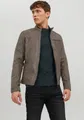 Jack & Jones Lederimitatjacke JJEROCKY in Kunstlederoptik mit Reißverschlusstaschen unifarben, modisch, regular fit, Lederimitat