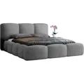 Designer Polsterbett Alena Bouclé mit Stauraum 180x200 Grau 38 - Grau