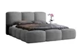 Luxusbetten24 Designer Polsterbett Alena Bouclé 180x200 mit Stauraum | Bezug: Bouclé | Farbe: Grau