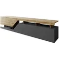 Mirjan24 Tv-Lowboard, Anthrazit, Holzwerkstoff, Holz Optik, Rechteckig, 200x47x35 cm, Wohnzimmer, Wohnwände, Lowboards, Lowboards stehend