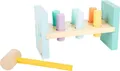 Klopfbank Pastell, Hammerbank aus Holz, Hammerspiel, Klopfspiel