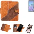 Handy-Hülle für TCL 40 XE Wallet Case Cover Smarthphone Braun