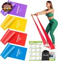 Fitnessbänder Set 4 Widerstandsstufen für Yoga Pilates Muskelaufbau Training
