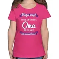 Shirtracer T-Shirt Finger weg ich habe eine verrückte Oma I Statement Sprüche Kinder rosa 116 (5/6 Jahre)