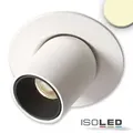 LED Einbauleuchte Pipe MiniAMP weiß 3W 50° 24V DC warmweiß dimmbar EEK G [A-G] Fiai IsoLED 114476