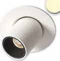 ISOLED LED Einbauleuchte Pipe MiniAMP weiß, 3W, 24V DC, warmweiß, dimmbar