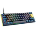 Ducky One 3 Daybreak - Mechanische Gaming Tastatur Deutsches Layout im Mini-Format (60% Keyboard) mit Cherry MX Brown Switches, Hot-Swap-fähig und RGB-Beleuchtung