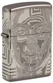 Zippo Feuerzeug Metal Head Black Ice Photo Image Abstrakter Kopf Sturmfeuerzeug