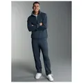 Jogginganzug TRIGEMA "TRIGEMA Jogginganzug", Herren, Gr. XL, blau (nightblau, melange), 70% Baumwolle, 30% Polyester, casual, Sportanzüge