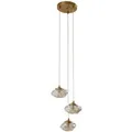 Lindby Pendelleuchte Piatra 10033056 Modern in Creme aus Glas 3-flammig G9 Wohnzimmerleuchte