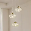 Pendelleuchte Lindby, Piatra, dimmbar, Transparent, für Wohnzimmer, Glas, Modern