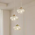 Lindby Pendelleuchte 'Piatra' (Modern) in Creme aus Glas (3 flammig, G9) - Hänge