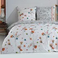 Buymax Bettwäsche 155x220 cm – Bettwäsche Set 2-teilig 155 x 220 cm, Renforcé 100% Baumwolle, Bettbezug mit 1 Kissenbezug 80x80 cm, Oeko-TEX, Reißverschluss, weich und atmungsaktiv