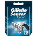 Gillette Sensor Excel -10 Pieces - Razor Blades
