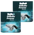 10 Gillette Sensor Excel Rasierklingen Klingen Doppelklinge Ecxel in 2x 5er OVP