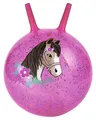 . Glitzernder Pferde Hüpfball funkelnder Sprungball für Pferdefreunde mit Ste...